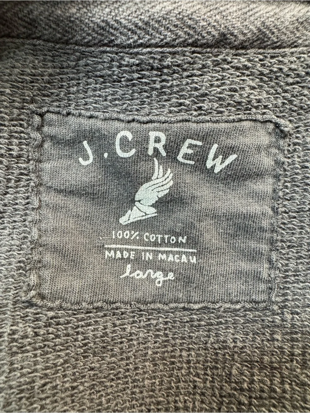 J. Crew Amagansett Embroidered Crab Quarter Zip Pullover Sweatshirt Men’s Large